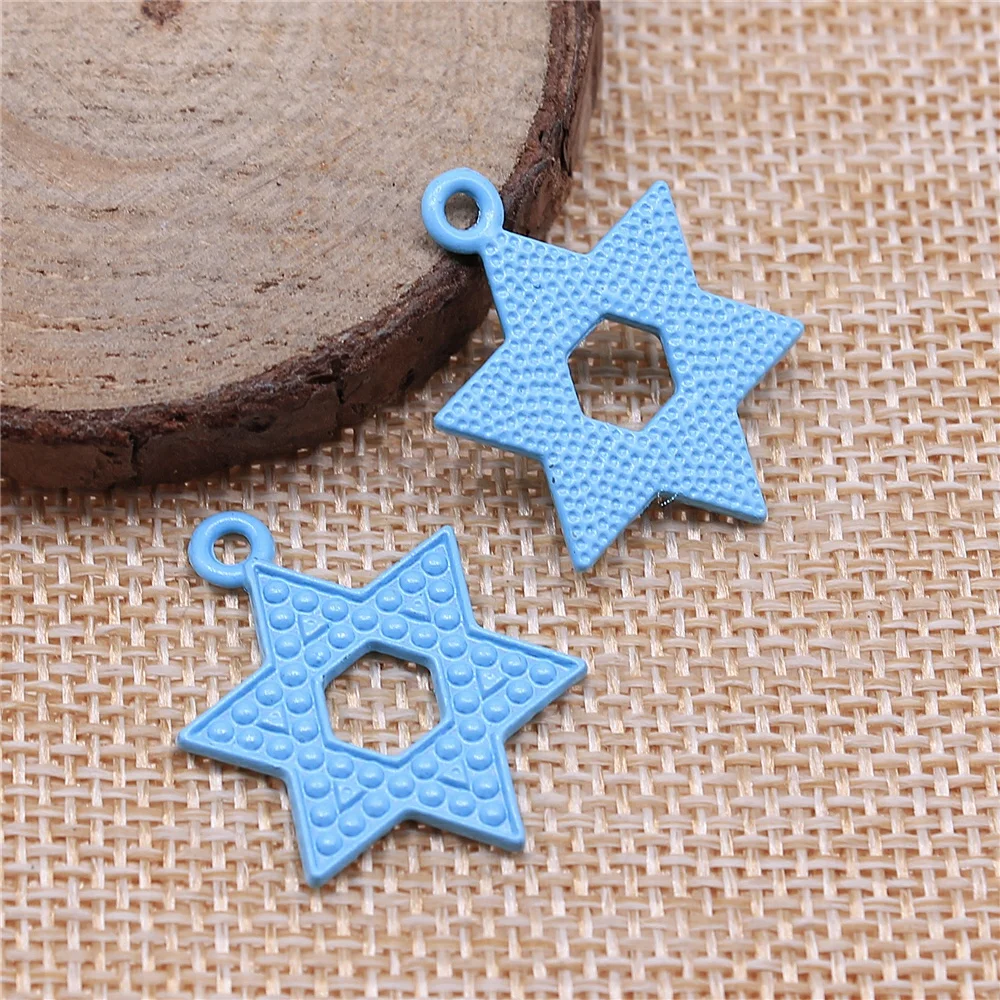 5pcs 28x20mm Charm 4 Colors Metal Alloy Jewelry DIY Accessories Star Of David Charm 
5pcs 28x20mm Charm 4 Colors Metal Alloy Jewelry DIY Accessories Star Of David Charm