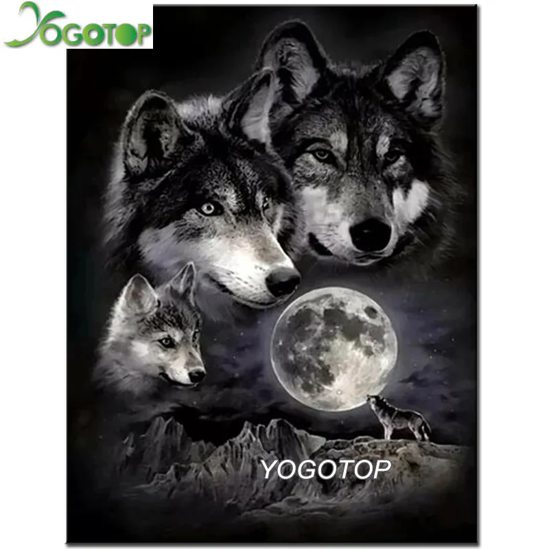 Full drill square round diamond painting mosaic black white moon wolf diamond rhinestones diamond embroidery cross stitch YY2485
Full drill square round diamond painting mosaic black white moon wolf diamond rhinestones diamond embroidery cross stitch YY2485