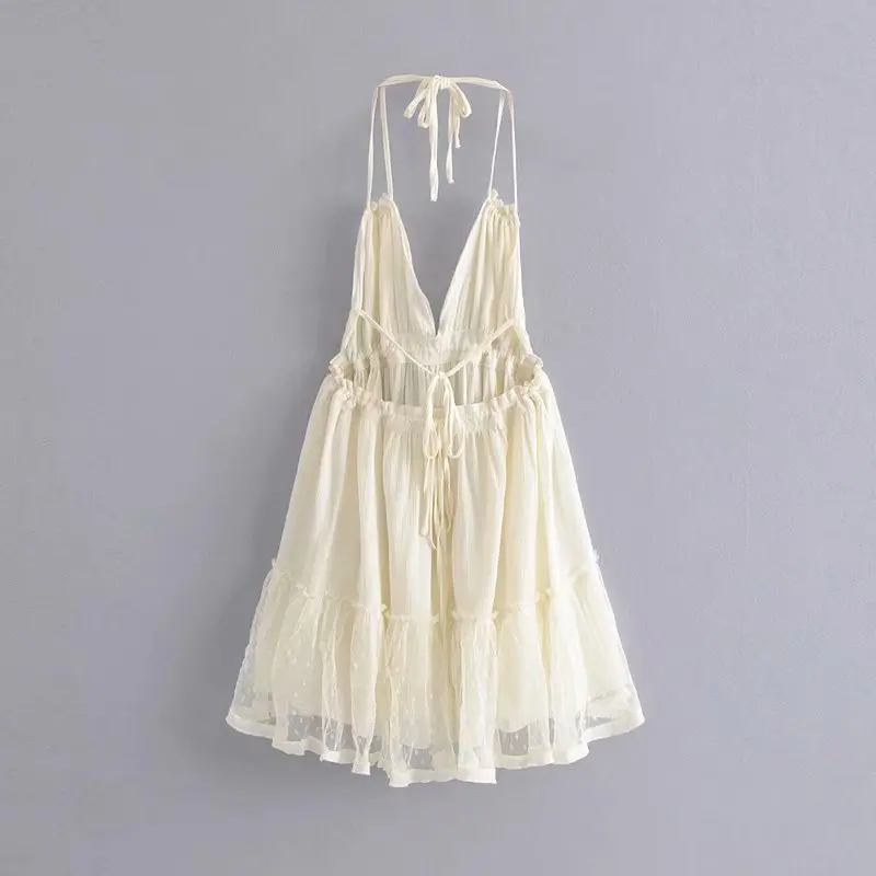 Y2K Women Sexy Backless Lace Spliced Dress Summer Halter V-neck Mini Dresses Elegant Eveing Party Dresses
Y2K Women Sexy Backless Lace Spliced Dress Summer Halter V-neck Mini Dresses Elegant Eveing Party Dresses