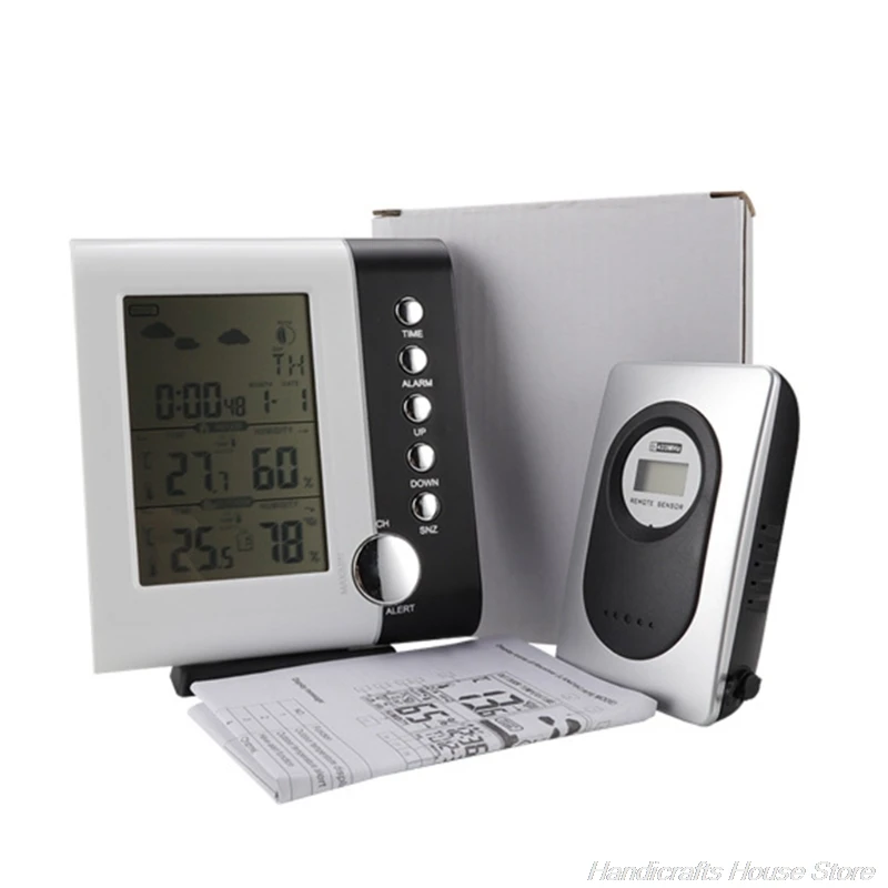 Indoor Outdoor Thermometer Wireless Weather Station Forecaster Temperature Humidity Snooze Alarm Clock Calendar C/F M09 21
Indoor Outdoor Thermometer Wireless Weather Station Forecaster Temperature Humidity Snooze Alarm Clock Calendar C/F M09 21