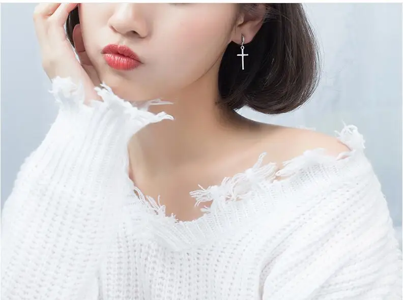 New 925 Sterling Silver Cross Stud Earrings For Women Wedding Female Accesorios pendientes mujer moda eh1192
New 925 Sterling Silver Cross Stud Earrings For Women Wedding Female Accesorios pendientes mujer moda eh1192