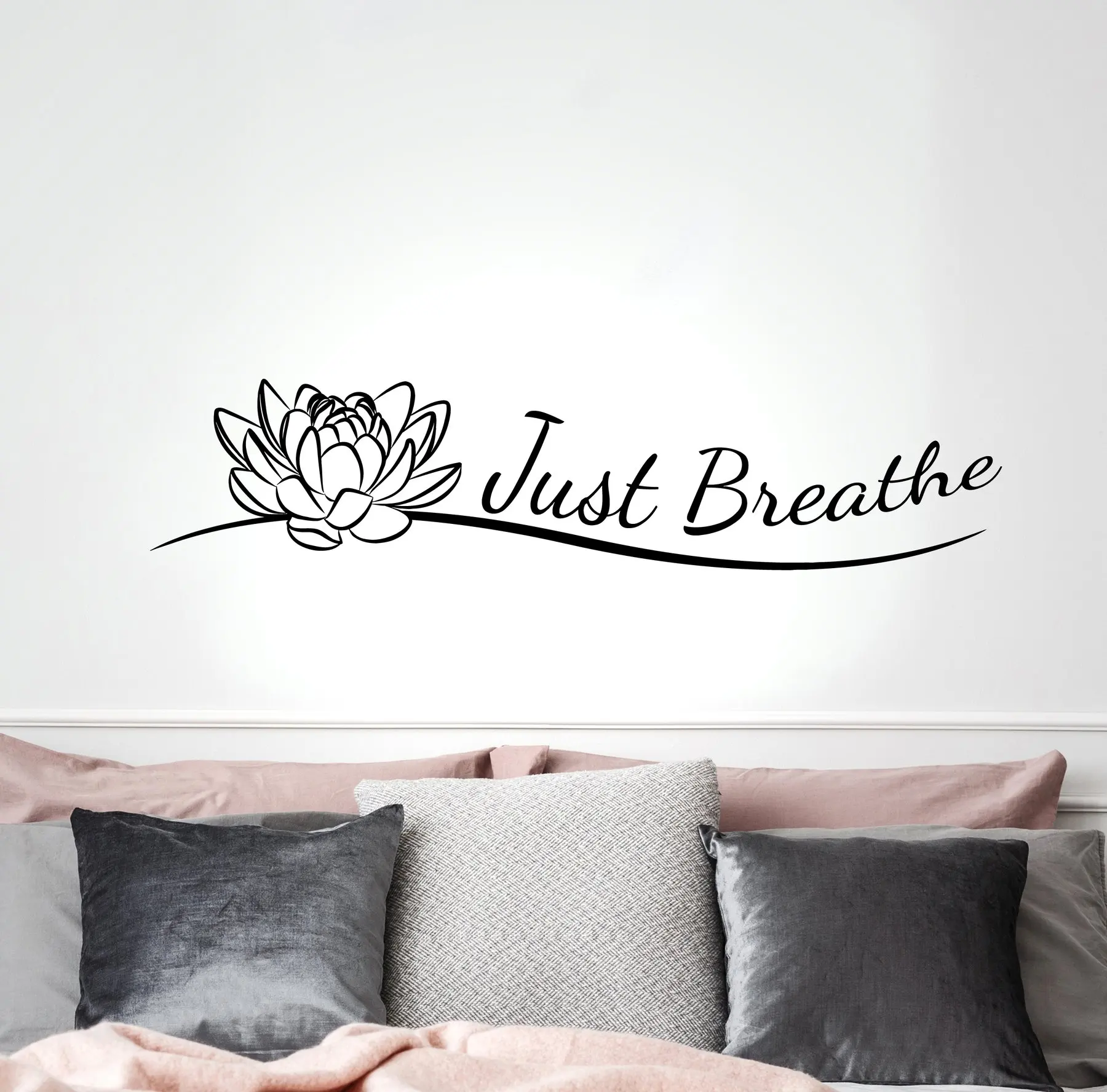 Vinyl wall decals Indian yoga studio meditation decoration Buddhism just breathe lotus sticker mural home fashion decorationDC10
Vinyl wall decals Indian yoga studio meditation decoration Buddhism just breathe lotus sticker mural home fashion decorationDC10