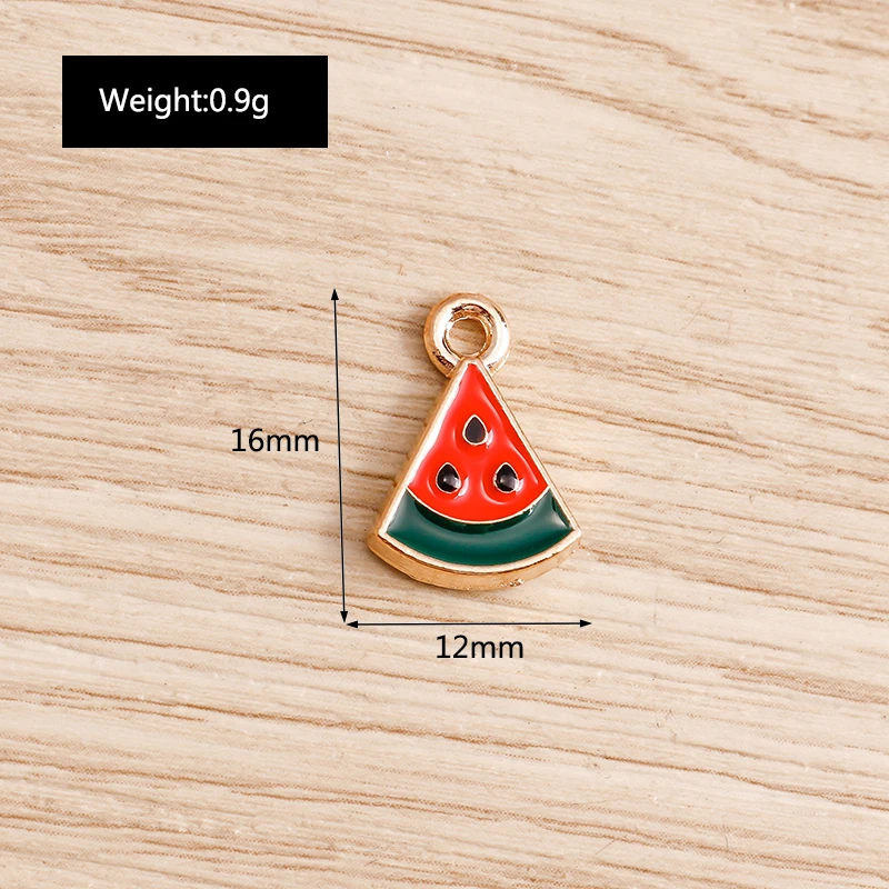 10pcs/lot 12*16mm Watermelon Charms for Jewelry Findings Enamel Cute Fruits Charms Handmade Necklaces Pendants Bracelets Making
10pcs/lot 12*16mm Watermelon Charms for Jewelry Findings Enamel Cute Fruits Charms Handmade Necklaces Pendants Bracelets Making