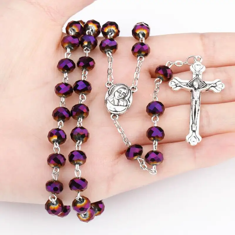 4 Styles Religious Prayer Crystal Glass Cross Beads Pendant Necklace Fashion Accessories
4 Styles Religious Prayer Crystal Glass Cross Beads Pendant Necklace Fashion Accessories