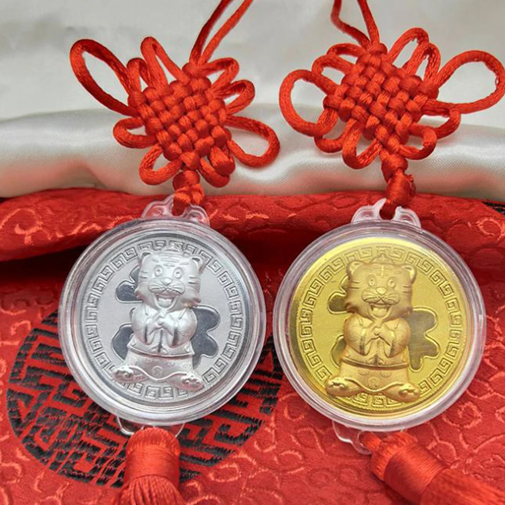 Lucky 2022 Year of the Tiger Coin Commemorative Souvenir Tassels Pendant Gifts
Lucky 2022 Year of the Tiger Coin Commemorative Souvenir Tassels Pendant Gifts