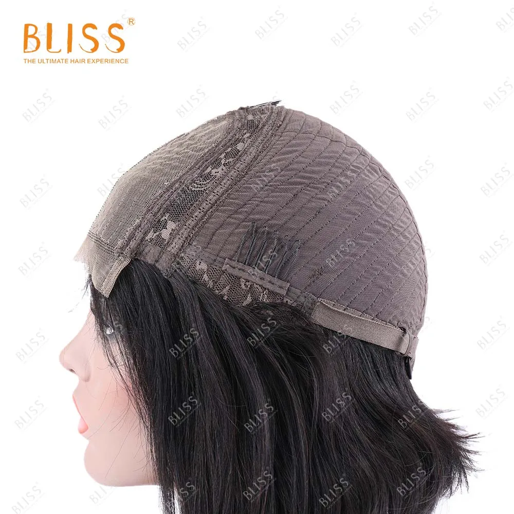

BLISS Lace Closure wig 4X4 Central Part Bob wigs For Women Natural Dark 250 Density Human Hair Brazilian Bob Frontal wigs