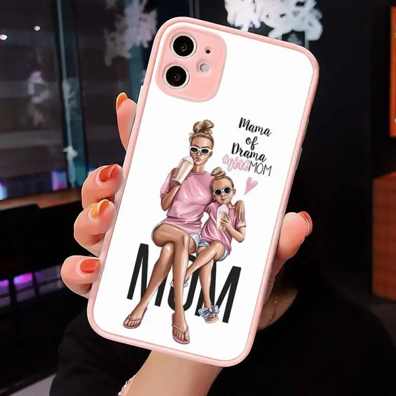 Baby Mom Girls love pink cartoon Phone Case Matte transparent For Pink iPhone 12 Mini 11 Pro XR XS Max 7 8 Plus X Back Cover
Baby Mom Girls love pink cartoon Phone Case Matte transparent For Pink iPhone 12 Mini 11 Pro XR XS Max 7 8 Plus X Back Cover