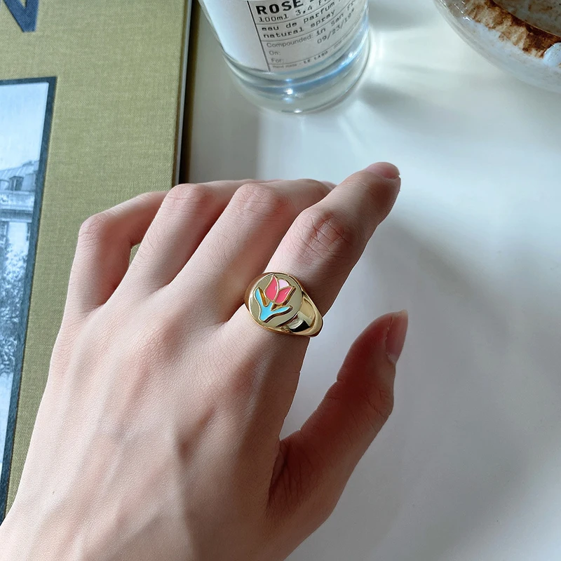SUPERAINBOW 925 Sterling Silver Butterfly Daisy Tulip Flower Open Size Ring for Women Gold Silver Ring Jewelry Wholesale SR-R16
SUPERAINBOW 925 Sterling Silver Butterfly Daisy Tulip Flower Open Size Ring for Women Gold Silver Ring Jewelry Wholesale SR-R16