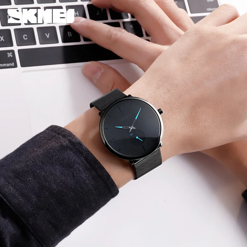 Minimalist Men's Fashion Ultra Thin Watches Top Brand Casual SKMEI Mens Simple Men Business Mesh Belt Quartz Watch for Male
Minimalist Men's Fashion Ultra Thin Watches Top Brand Casual SKMEI Mens Simple Men Business Mesh Belt Quartz Watch for Male