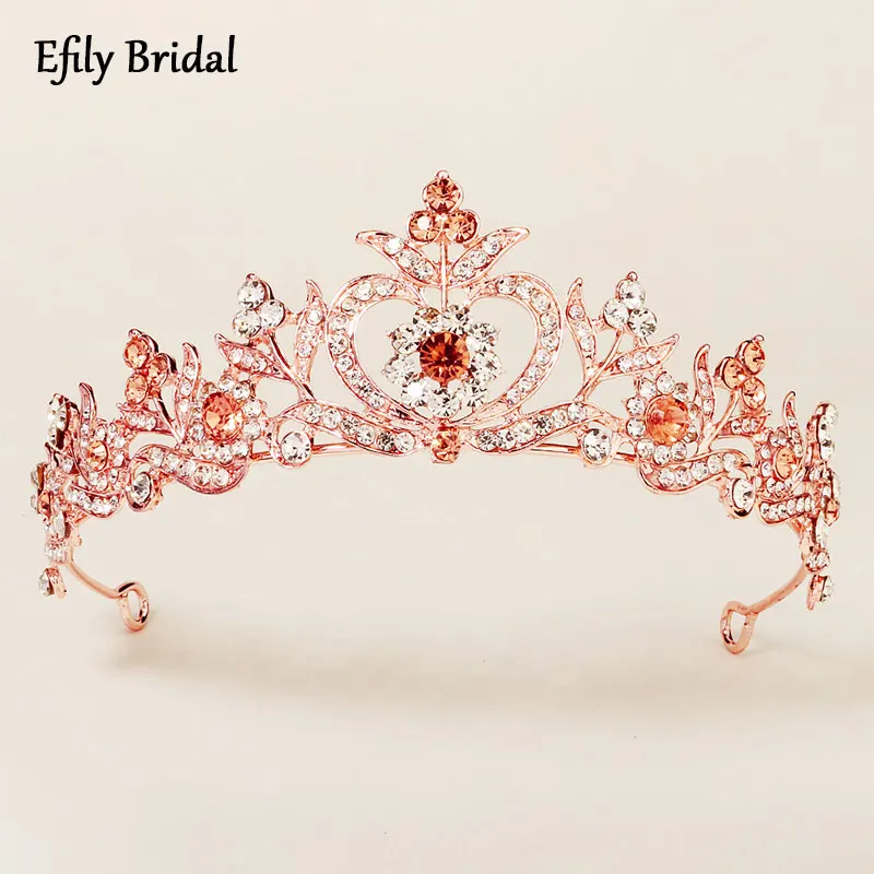 Rose Gold Color Crystal Crown for Women Wedding Hair Accessories Bridal Tiara Rhinestone Headpiece Hair Jewelry Bridesmaid Gift 
Rose Gold Color Crystal Crown for Women Wedding Hair Accessories Bridal Tiara Rhinestone Headpiece Hair Jewelry Bridesmaid Gift