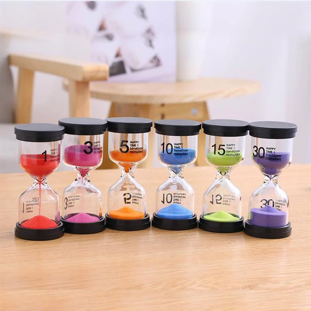 6pcs/set 1/3/5/10/15/30 Minute Timer Hourglass Sand Clock for Cooking Brushing Teeth Sands Timer Sandglass Desktop Ornaments
6pcs/set 1/3/5/10/15/30 Minute Timer Hourglass Sand Clock for Cooking Brushing Teeth Sands Timer Sandglass Desktop Ornaments