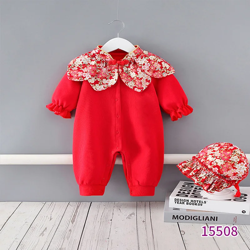 Autumn and Winter Plus Velvet Thicken Kids Bodysuits Chinese Style Infant One-Pieces Baby Girl Romper with Hat Toddler Clothing
Autumn and Winter Plus Velvet Thicken Kids Bodysuits Chinese Style Infant One-Pieces Baby Girl Romper with Hat Toddler Clothing