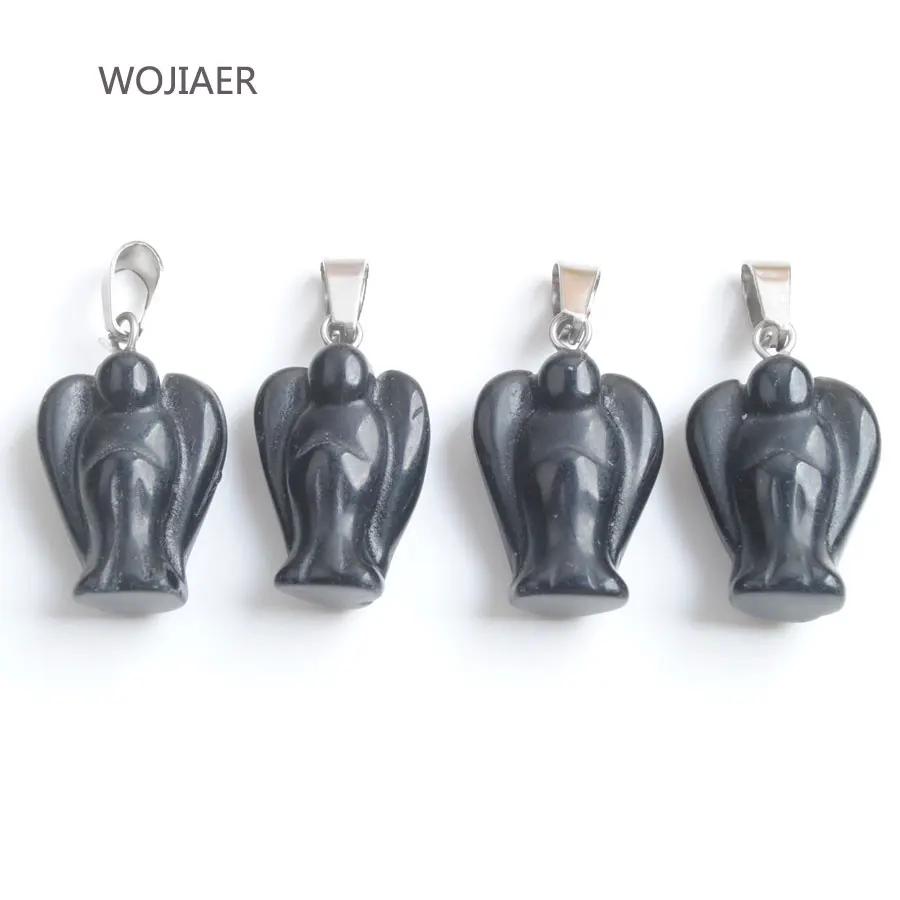 WOJIAER 1Pcs Angel Pendant Energy Natural Black Onyx Stones Bead Reiki for DIY Necklaces Trendy Jewelry ZM0433
WOJIAER 1Pcs Angel Pendant Energy Natural Black Onyx Stones Bead Reiki for DIY Necklaces Trendy Jewelry ZM0433