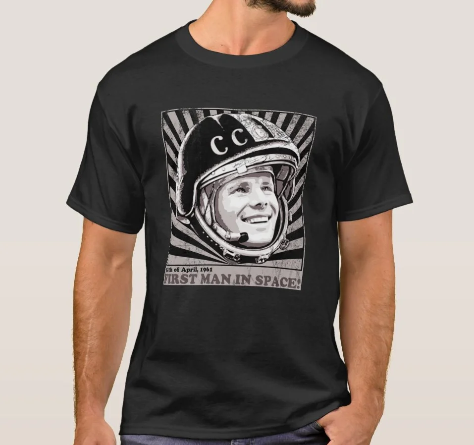 The First Man In Space and Earth Orbit, Yuri Gagarin Poster T-Shirt. Summer Cotton Short Sleeve O-Neck Mens T Shirt New S-3XL
The First Man In Space and Earth Orbit, Yuri Gagarin Poster T-Shirt. Summer Cotton Short Sleeve O-Neck Mens T Shirt New S-3XL