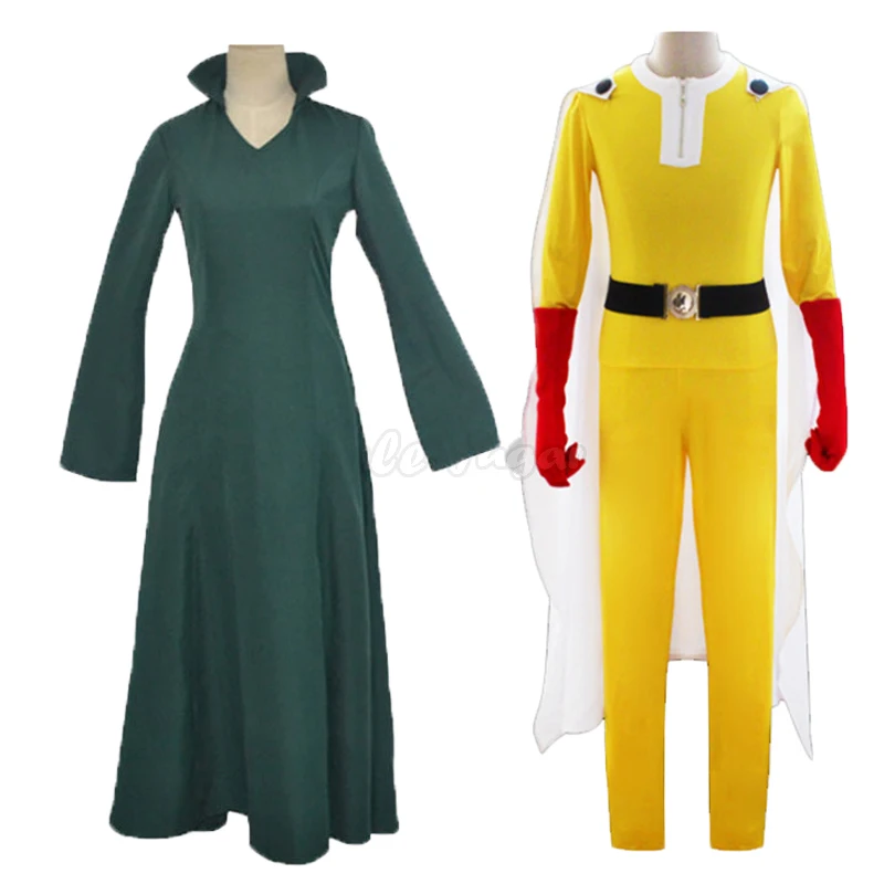 

Anime ONE PUNCH-MAN Saitama Tatsumaki Fubuki Cosplay Costume Full Sets Men Women Halloween Party Performance Costumes C113X31