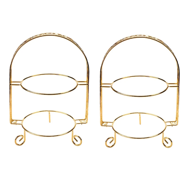 2X Cake Stand Double-Layer Arch-Shaped Golden Fruit Dessert Rack Wedding Birthday Party Decoration Cupcake Stand Gold
2X Cake Stand Double-Layer Arch-Shaped Golden Fruit Dessert Rack Wedding Birthday Party Decoration Cupcake Stand Gold