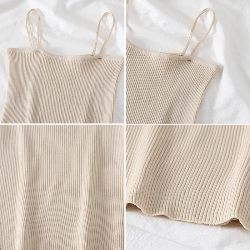 Camisoles Women Summer Sleeveless Cami Womens Sexy Crop Top Harajuku Street Casual Knit Off Shoulder Lady Outwear 
Camisoles Women Summer Sleeveless Cami Womens Sexy Crop Top Harajuku Street Casual Knit Off Shoulder Lady Outwear