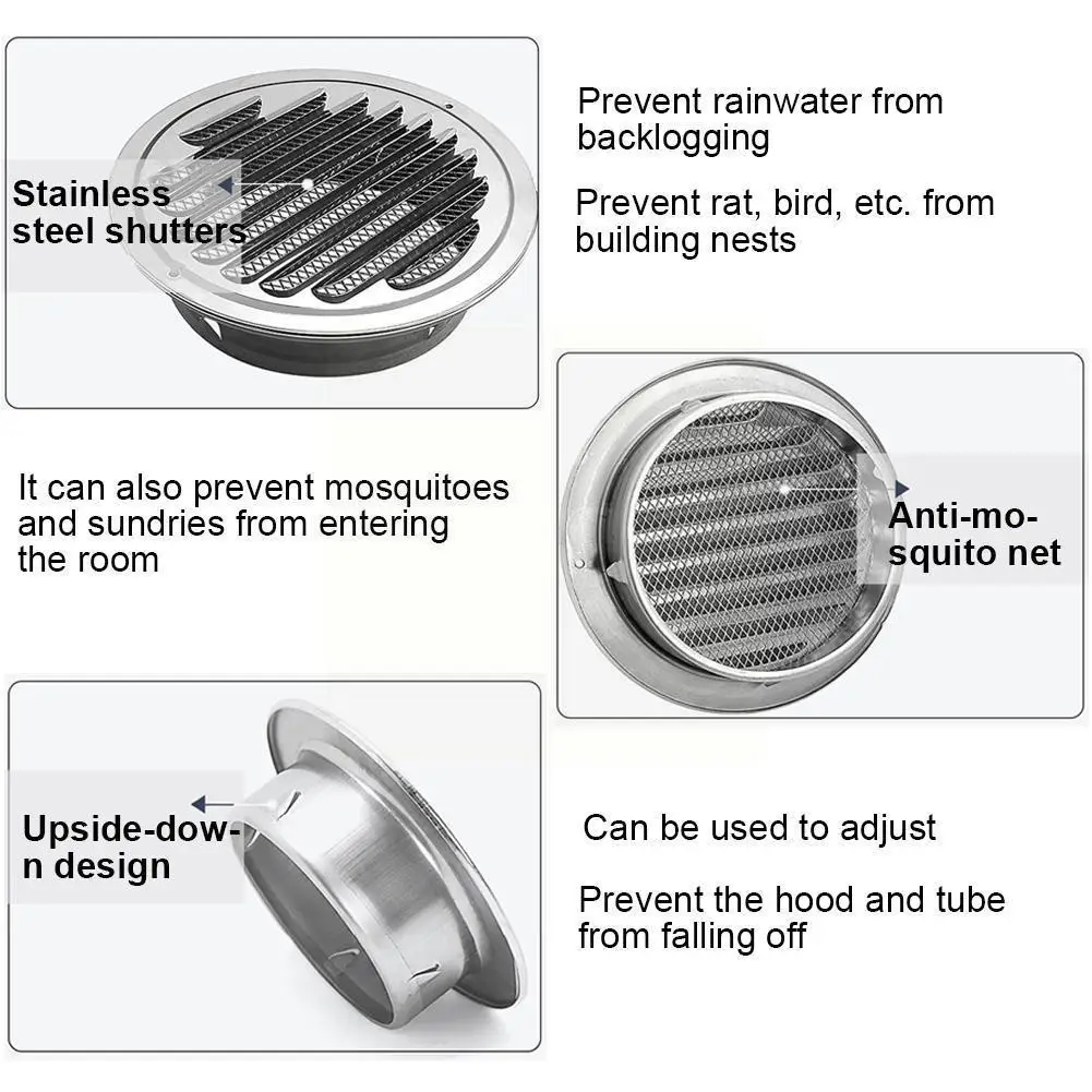 Steel Hood Outer Wall Vent Rain Hood Thickened Hood Vent Cover Louver Vent Accessor Steel Air Air Bathroom Air 80/100/120/1 Y5Q4
Steel Hood Outer Wall Vent Rain Hood Thickened Hood Vent Cover Louver Vent Accessor Steel Air Air Bathroom Air 80/100/120/1 Y5Q4