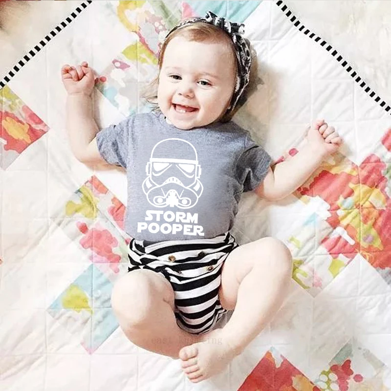 2021 Casual Baby Boy Girl Short Sleeve Storm Pooper Print Soft Cute Cartoon Romper Baby Loose Clothes Jumpsuit 
2021 Casual Baby Boy Girl Short Sleeve Storm Pooper Print Soft Cute Cartoon Romper Baby Loose Clothes Jumpsuit