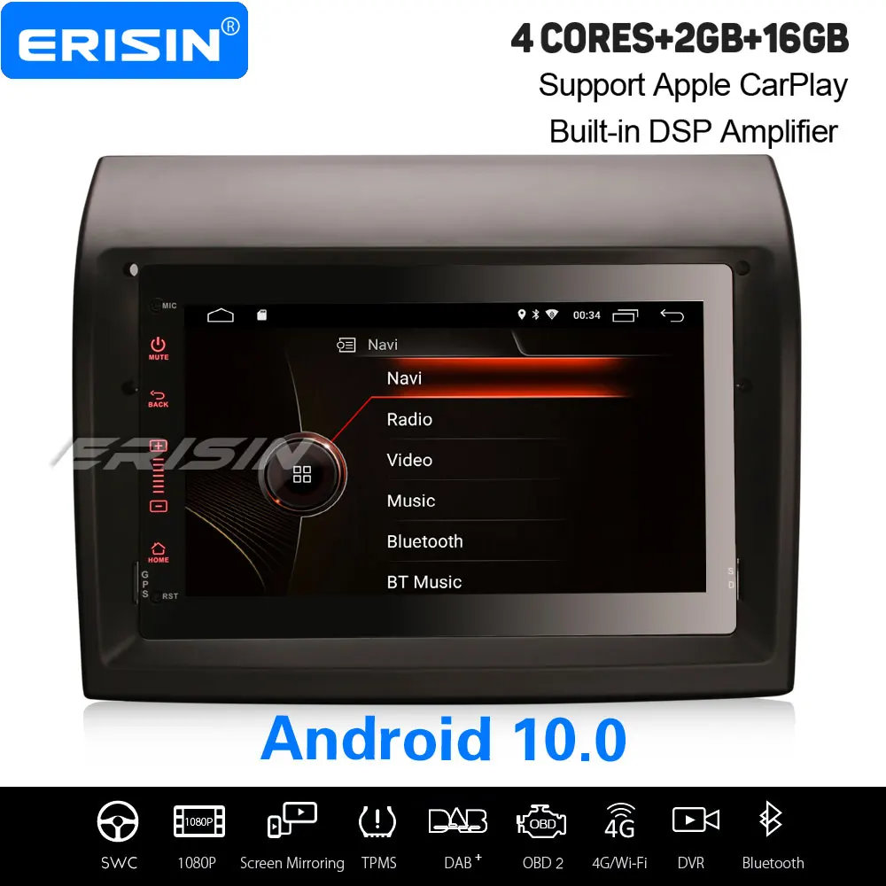 Автомагнитола Erisin 4274 Android 10 0 DSP DAB + GPS Wi Fi USB камера TPMS DVB T для FIAT Ducato Peugeot Boxer Citroen
