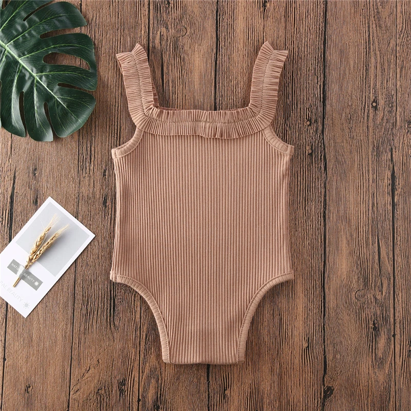 Solid Baby Summer RomperC lothing Newbown Baby Girl Sleeveless Cotton Bodysuit Ribbed Ruffled Jumpsuits Solid Playsuits 3M-24M
Solid Baby Summer RomperC lothing Newbown Baby Girl Sleeveless Cotton Bodysuit Ribbed Ruffled Jumpsuits Solid Playsuits 3M-24M