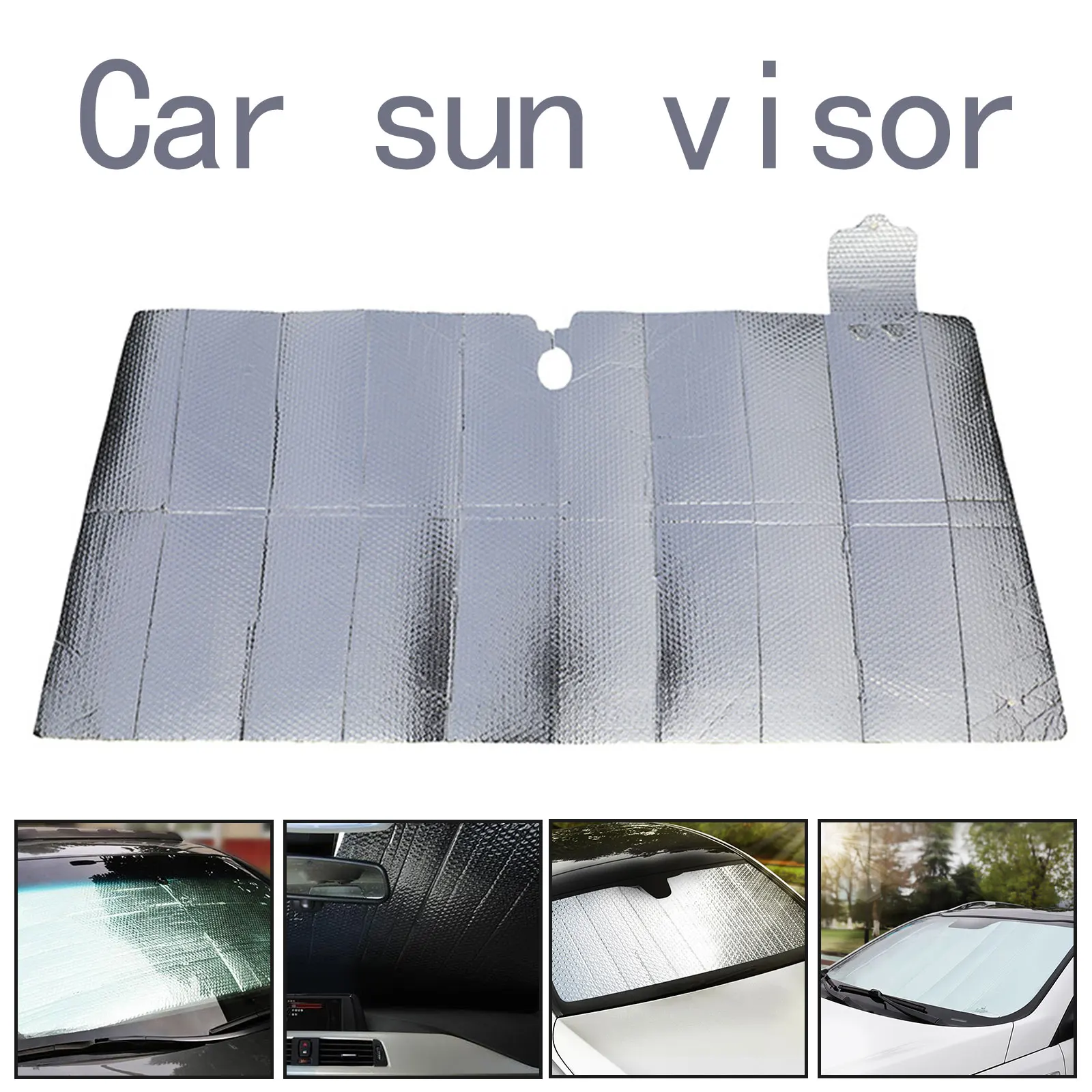 Auto Front Window Sun Shield Cover Car Foldable Windshield Sunshade Aluminum Foil Reflective Sun Shield UV Protected
Auto Front Window Sun Shield Cover Car Foldable Windshield Sunshade Aluminum Foil Reflective Sun Shield UV Protected