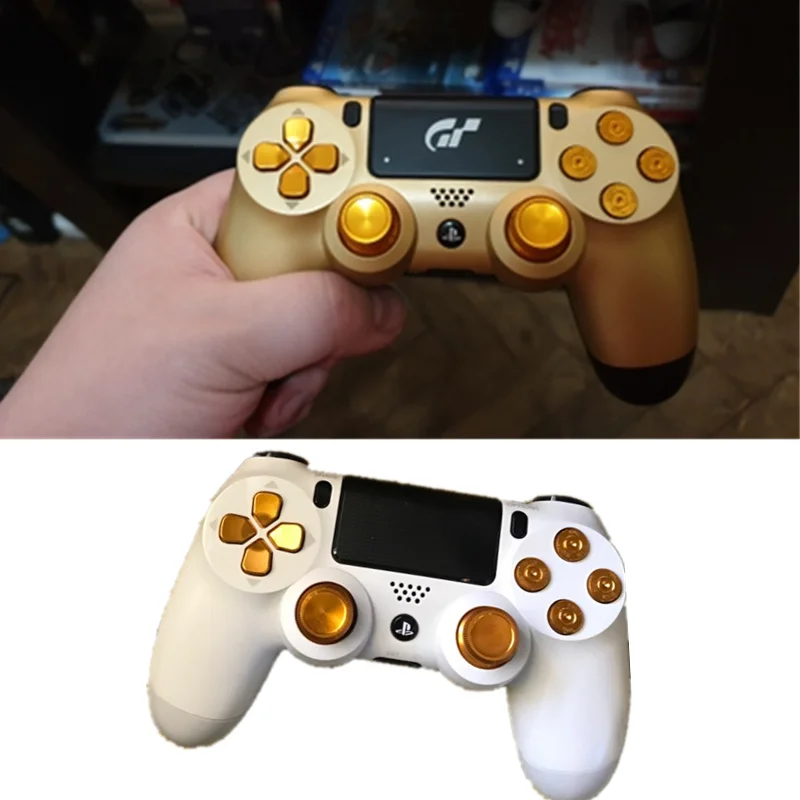 Металлические аналоговые джойстики алюминиевые кнопки Dpad Action для Dualshock 4 PS4 Playstation