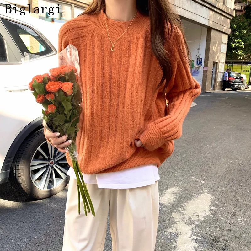 Autumn Winter Loose Sweater Women Korean Lazy Knitted Ladies Sweaters Long Sleeve Striped Jumper Woman 2021 Pull Femme
Autumn Winter Loose Sweater Women Korean Lazy Knitted Ladies Sweaters Long Sleeve Striped Jumper Woman 2021 Pull Femme