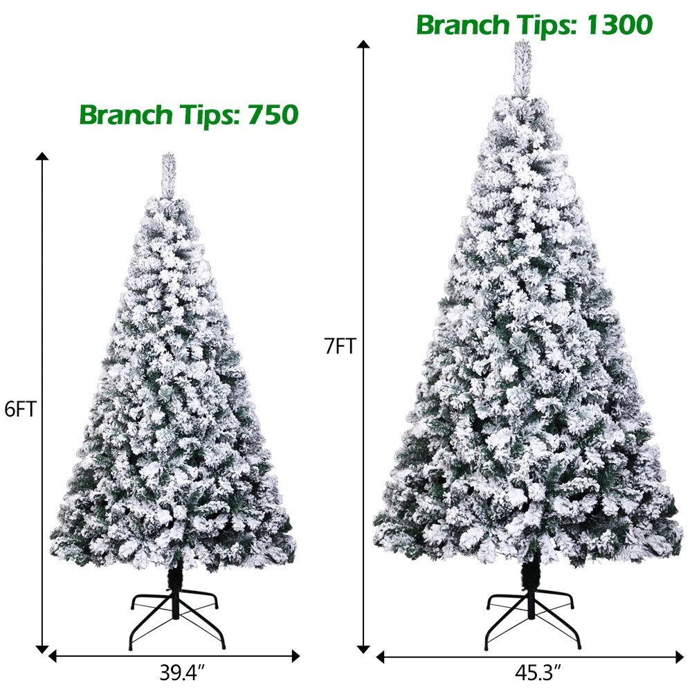 6/7 FT PVC Flocking Christmas Tree 750 Branches Automatic Tree Easy Setup Sturdy&Durability Christmas Tree for Party New Year
6/7 FT PVC Flocking Christmas Tree 750 Branches Automatic Tree Easy Setup Sturdy&Durability Christmas Tree for Party New Year