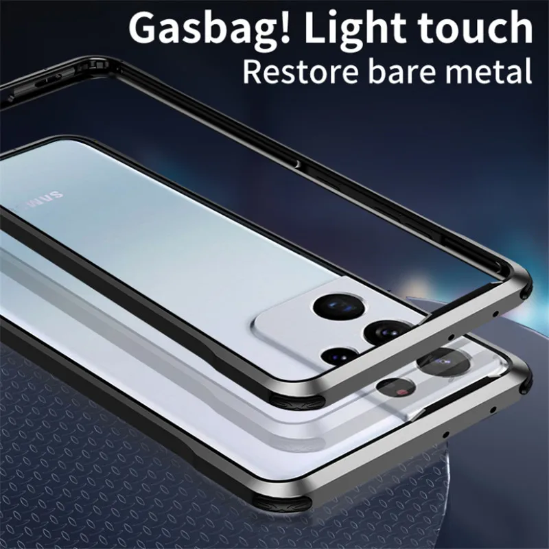 For Samsung Galaxy S21 Ultra Case Metal Frame Luminous Shockproof Aluminum Bumper Protect Cover for Samsung S21 S21+ Ultra Case
For Samsung Galaxy S21 Ultra Case Metal Frame Luminous Shockproof Aluminum Bumper Protect Cover for Samsung S21 S21+ Ultra Case