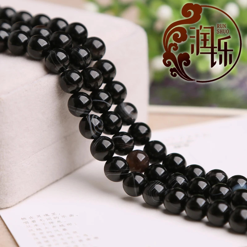 Natural Stone Beads Black Striped Agates Round Spacer Beads DIY Charms Bracelet for Jewelry Making 15'' Inch 4 6 8 10 12 14mm
Natural Stone Beads Black Striped Agates Round Spacer Beads DIY Charms Bracelet for Jewelry Making 15'' Inch 4 6 8 10 12 14mm