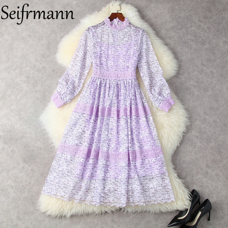 Seifrmann New 2021 Autumn Women Fashion Designer Party Midi Dress Lantern Sleeve Gorgeous Hollow Out Lace Solid Print Dresses
Seifrmann New 2021 Autumn Women Fashion Designer Party Midi Dress Lantern Sleeve Gorgeous Hollow Out Lace Solid Print Dresses