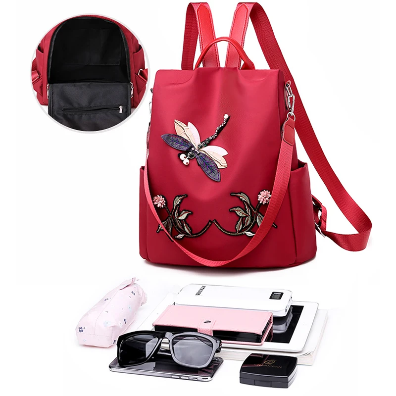 Fashion Embroidery Backpack Women Waterproof Oxford Travel Bag Large Capacity Rucksack Multifunction Laptop Backpack
Fashion Embroidery Backpack Women Waterproof Oxford Travel Bag Large Capacity Rucksack Multifunction Laptop Backpack