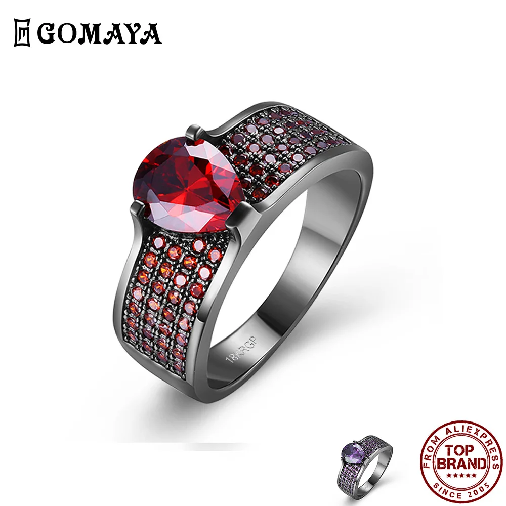 GOMAYA Classical Elegance Rings For Women Water Drop Shape Cubic Zirconia Finger Ring Fashion Jewelry Party Prom Birthday Gift
GOMAYA Classical Elegance Rings For Women Water Drop Shape Cubic Zirconia Finger Ring Fashion Jewelry Party Prom Birthday Gift