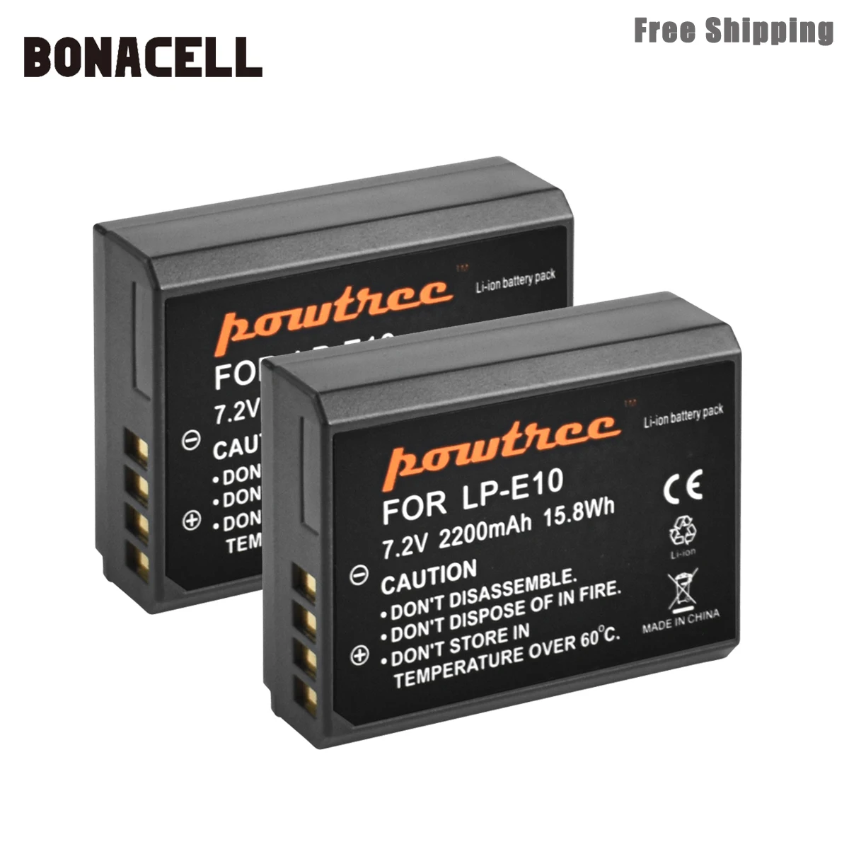 Аккумулятор для цифровой камеры bonacel 2200 мАч Canon 1100D 1200D 1300D Rebel T3 T5 KISS X50 X70
