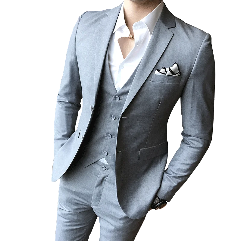 Men's Casual Suit Three-piece Solid Color Wedding Party Dinner Suit Men's Clothing Tuxedo Business Casual Dress Three-piece Suit
Men's Casual Suit Three-piece Solid Color Wedding Party Dinner Suit Men's Clothing Tuxedo Business Casual Dress Three-piece Suit