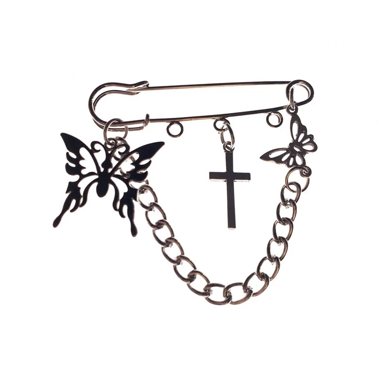 YPAY Cute Cross Butterfly Pendant Big Pins Metal Brooches for Women Girl Punk Couple Party Brooch Aesthetic Jewelry 2021 Gift
YPAY Cute Cross Butterfly Pendant Big Pins Metal Brooches for Women Girl Punk Couple Party Brooch Aesthetic Jewelry 2021 Gift