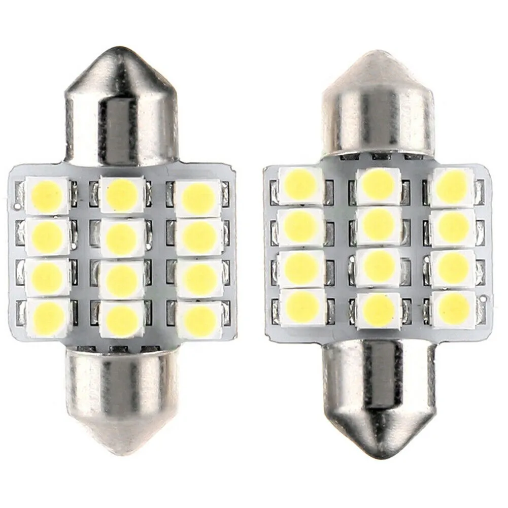 2pcs Car Interior Light White LED Reading Light Dome Lamp License Plate Bulb Lamp 31mm Festoon 12-SMD
2pcs Car Interior Light White LED Reading Light Dome Lamp License Plate Bulb Lamp 31mm Festoon 12-SMD