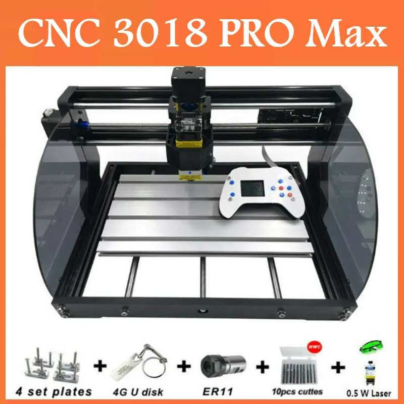 3018 Pro Max Laser Engraving Machine Power 0.5W-15W 3axis CNC Router DIY MINI Woodworking Laser Engraver With Offline Controller
3018 Pro Max Laser Engraving Machine Power 0.5W-15W 3axis CNC Router DIY MINI Woodworking Laser Engraver With Offline Controller
