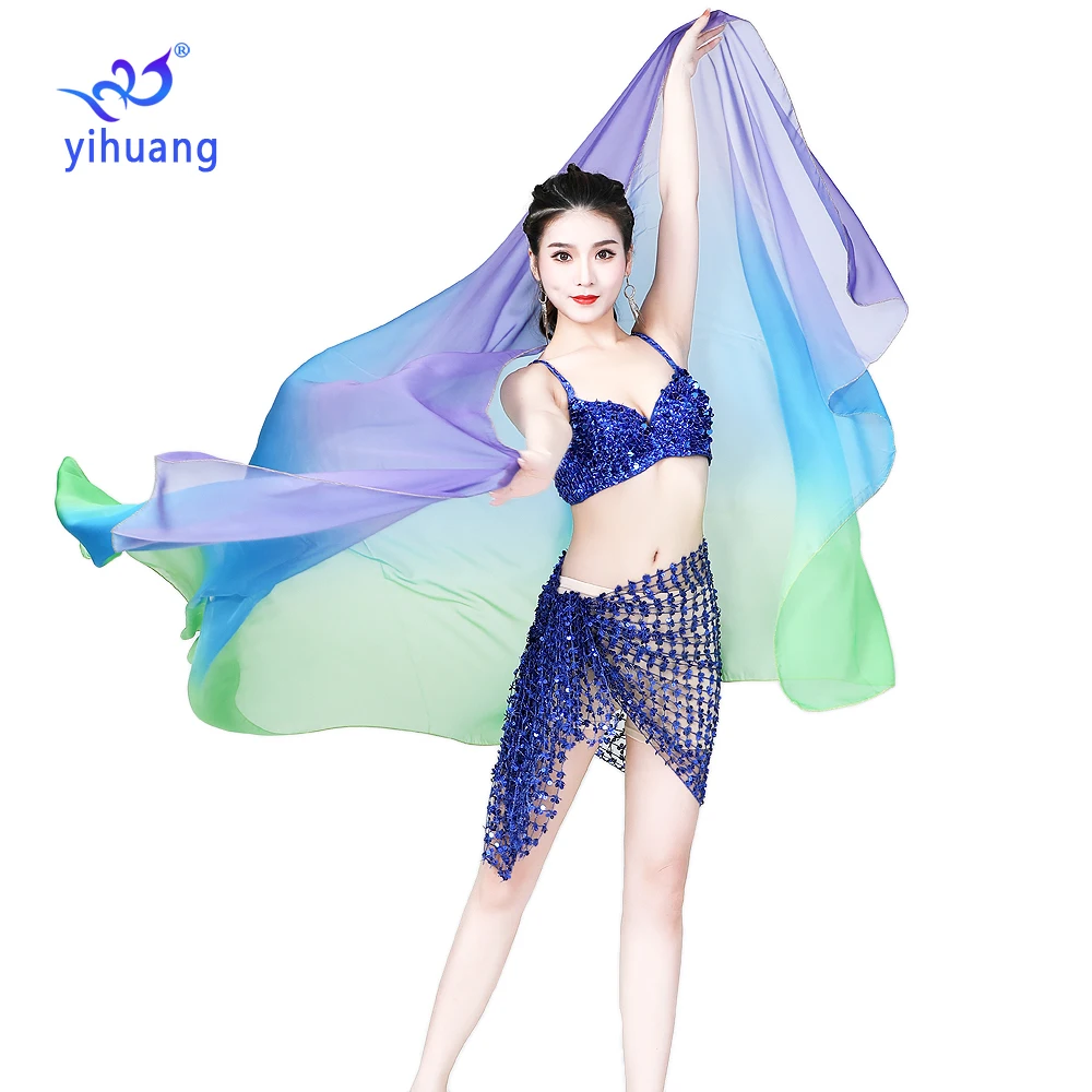 Women Belly Dancing Veil Scarf Belly Dance Costume Halloween Stage Performance Wear Costumes Accessory Gradient Colors 
Women Belly Dancing Veil Scarf Belly Dance Costume Halloween Stage Performance Wear Costumes Accessory Gradient Colors