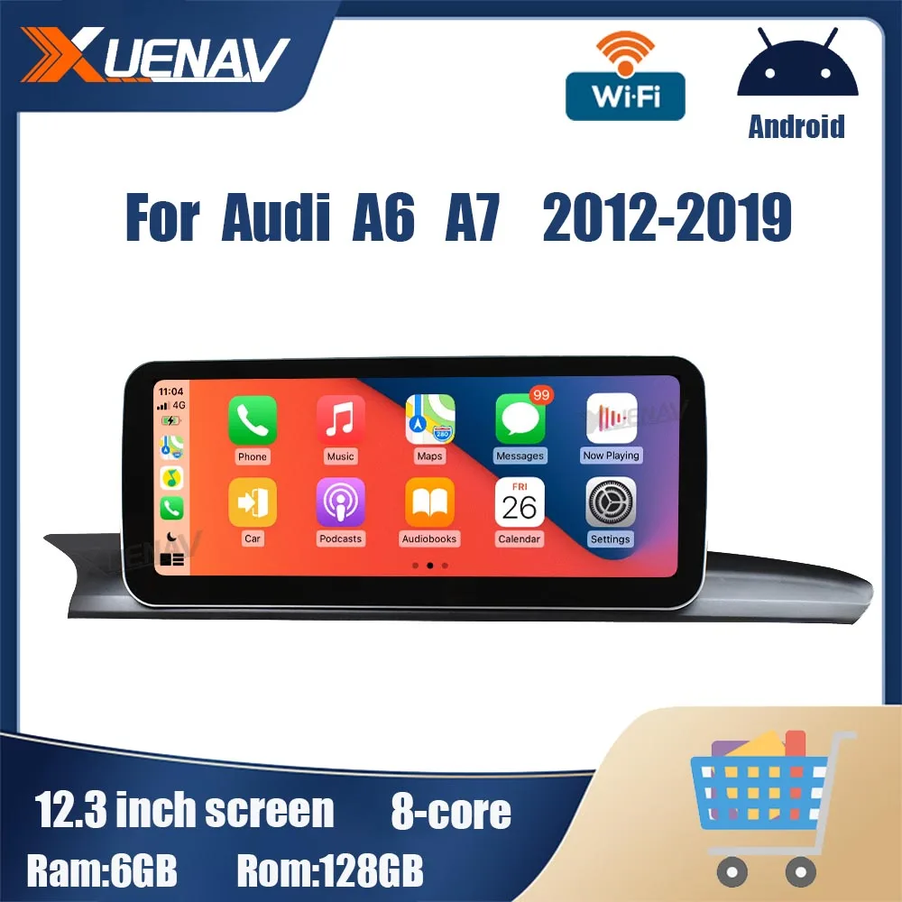 12,3 дюймовый Android DVD-плеер для Audi A6 A7 2012-2019 Автомобильный мультимедийный DVD стерео радио GPS навигация Carplay 128G
12,3 дюймовый Android DVD-плеер для Audi A6 A7 2012-2019 Автомобильный мультимедийный DVD стерео радио GPS навигация Carplay 128G