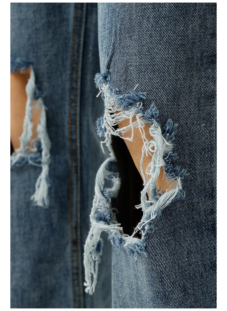 Jeans Men's Distressed Hole Korean Casual Straight Jeans Trousers Male Streetwear Vintage Fashion Loose Denim Beggar Pants
Jeans Men's Distressed Hole Korean Casual Straight Jeans Trousers Male Streetwear Vintage Fashion Loose Denim Beggar Pants