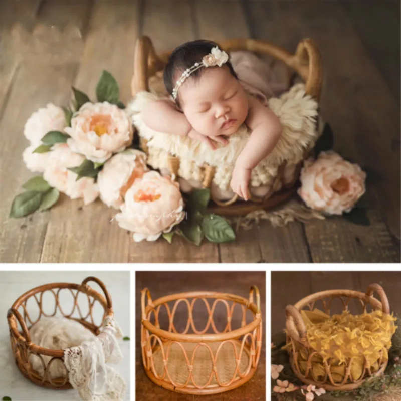 Newborn Photography Props Posing Baskets Baby Photo Basket Infantil Photo Shoot Accessories Full-moon Weaving Baskets
Newborn Photography Props Posing Baskets Baby Photo Basket Infantil Photo Shoot Accessories Full-moon Weaving Baskets