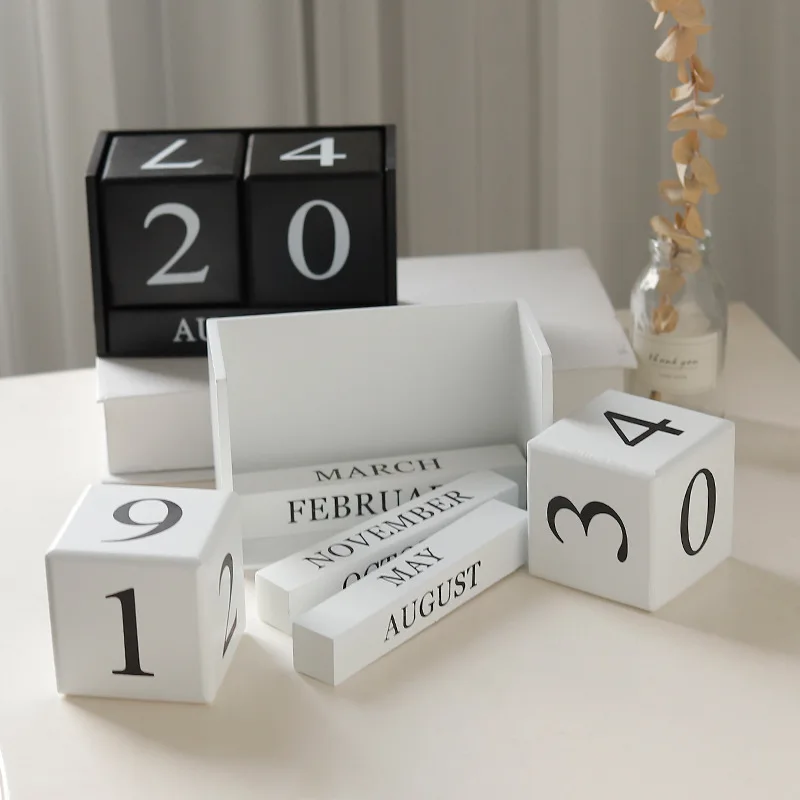 Wooden Desk Calendar Creative Home Decorations Detachable Black and White Living Room Bedroom Desktop Study Shop Bar Display 
Wooden Desk Calendar Creative Home Decorations Detachable Black and White Living Room Bedroom Desktop Study Shop Bar Display
