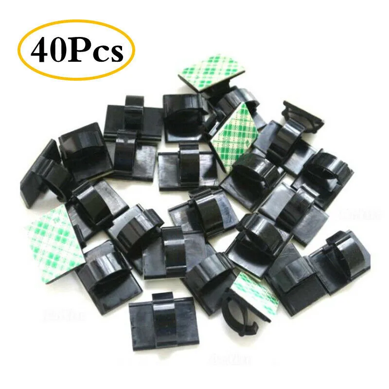 40X Mini Car Wire Clips Black Rectangle Tie Sticker Cable Cord Holder 1.9*1.4cm Plastic Can Be Used Repeatedly
40X Mini Car Wire Clips Black Rectangle Tie Sticker Cable Cord Holder 1.9*1.4cm Plastic Can Be Used Repeatedly