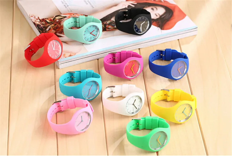 Fashion women sport watches Candy Ultra-thin Casual silicone watch dames horloges Geneva Wrist watch
Fashion women sport watches Candy Ultra-thin Casual silicone watch dames horloges Geneva Wrist watch