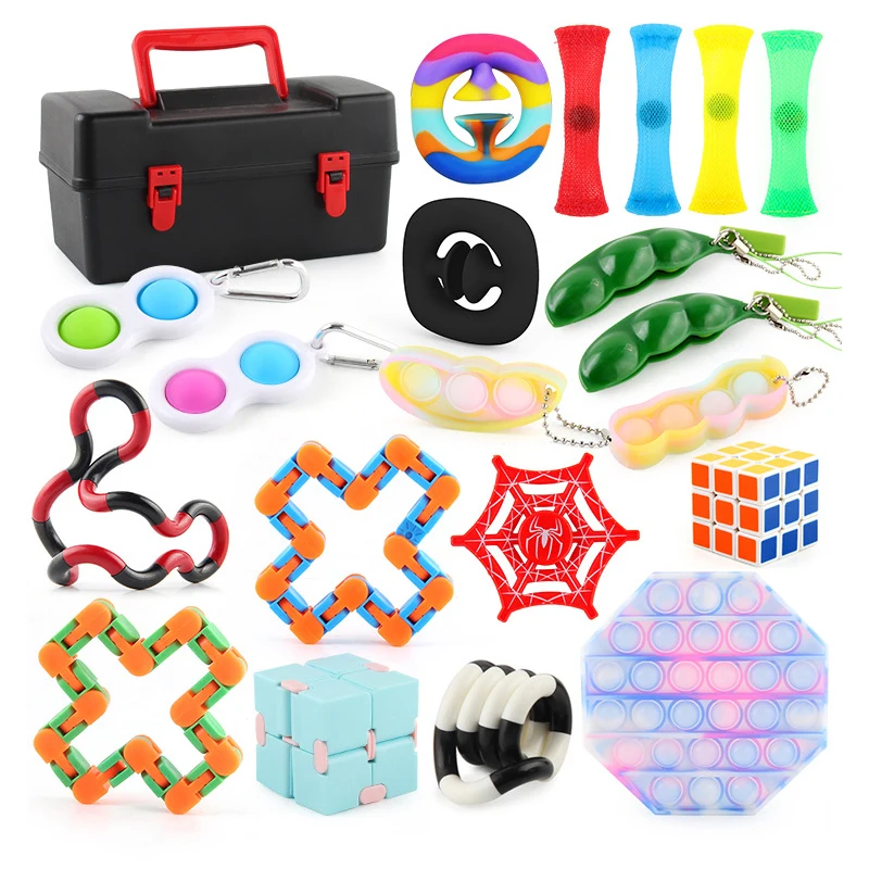 Kids Fidget Sensory Toys Stress 20 pcs Set Pops it Adult Anti-stress Toy Push Bubble Fidget Toy Relief Autism Children Boy Gift
Kids Fidget Sensory Toys Stress 20 pcs Set Pops it Adult Anti-stress Toy Push Bubble Fidget Toy Relief Autism Children Boy Gift