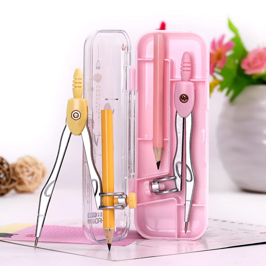1 Set School Metal Compass Cute Girl Stationery Student Drawing Compasso Geometry Math Drafting Tools (Included Box Pencil)
1 Set School Metal Compass Cute Girl Stationery Student Drawing Compasso Geometry Math Drafting Tools (Included Box Pencil)