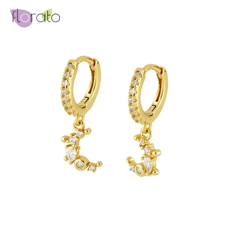 925 Sterling Silver Ear Buckle Gold Silver Moon/Sun-shaped Small Hoop Earrings Women Simple Geometric Earrings Fashion Jewelry
925 Sterling Silver Ear Buckle Gold Silver Moon/Sun-shaped Small Hoop Earrings Women Simple Geometric Earrings Fashion Jewelry