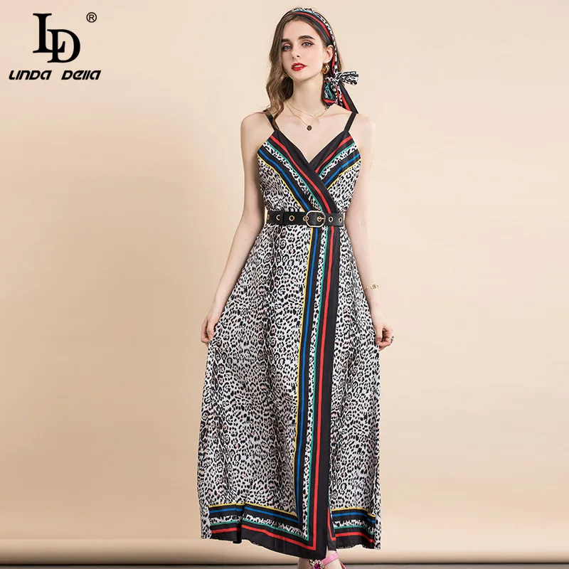LD LINDA DELLA 2021 Fashion Leopard Print V-Neck Chiffon Dress Women's Summer Spaghetti Strap Sexy Party Nightclub Long Dress
LD LINDA DELLA 2021 Fashion Leopard Print V-Neck Chiffon Dress Women's Summer Spaghetti Strap Sexy Party Nightclub Long Dress
